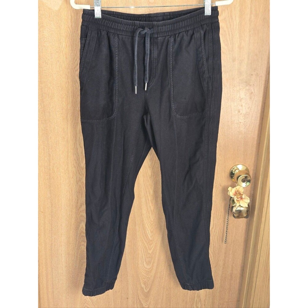 Athleta Black Jogger Comfy Casual Cotton Pants with Drawstring